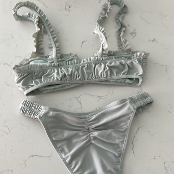 FREE PEOPLE SWIMSUIT BINIKI SET TOP BOTTOM RUFFLES S - Picture 5 of 5